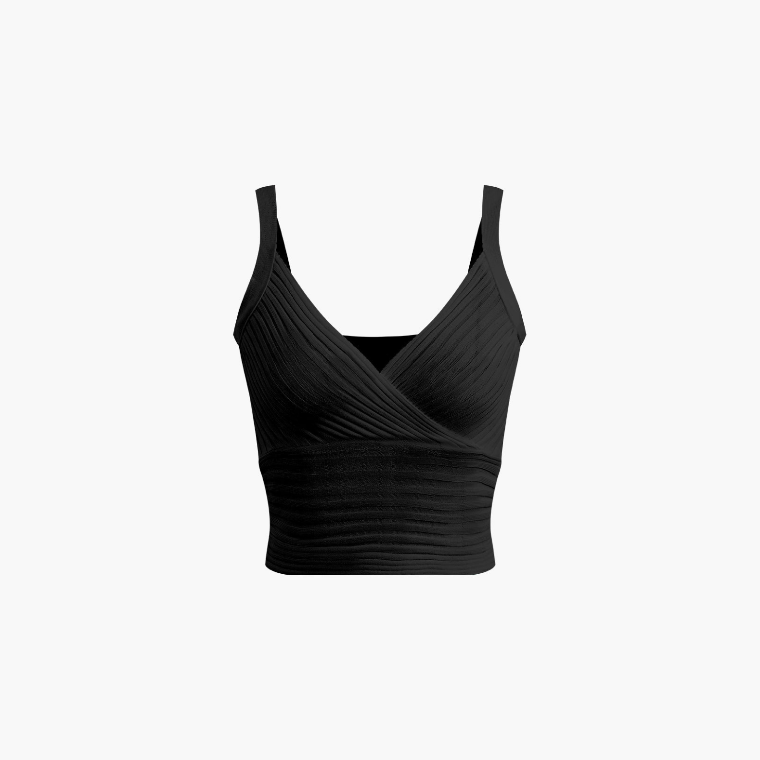 Vérae | Crop-Top À Col En V Plissé