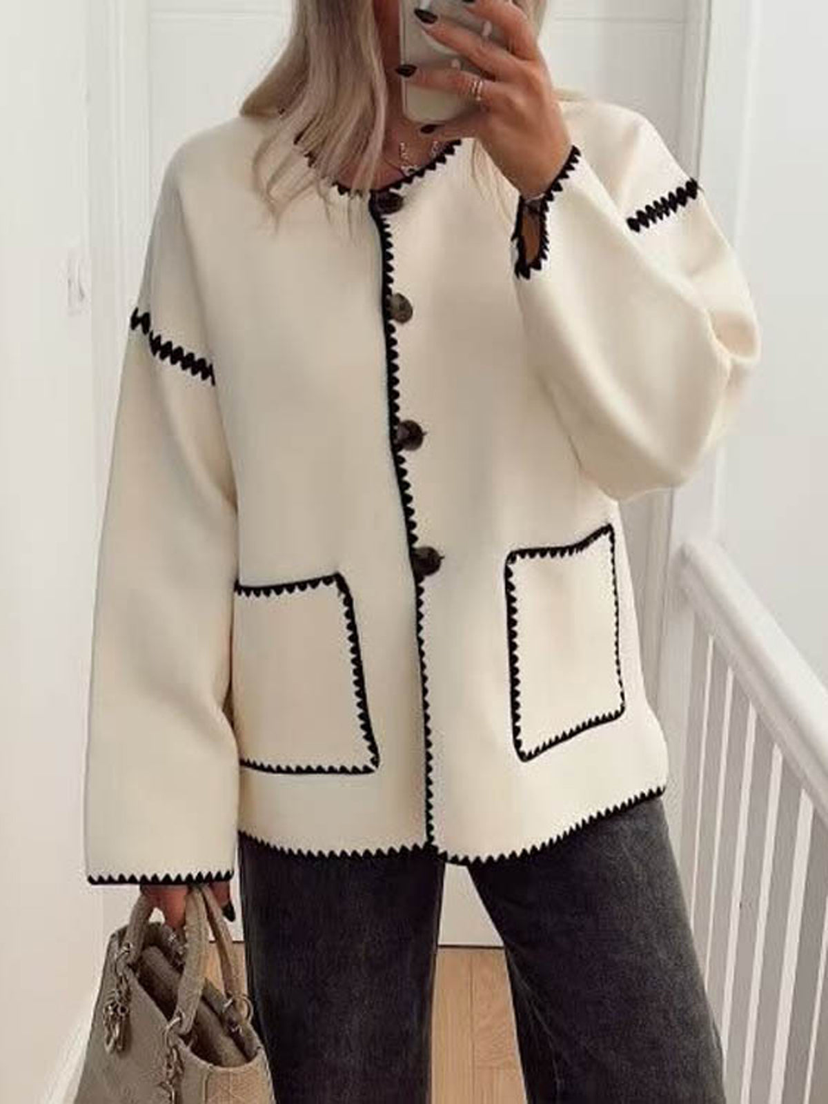 Vérae  | Veste contrastée