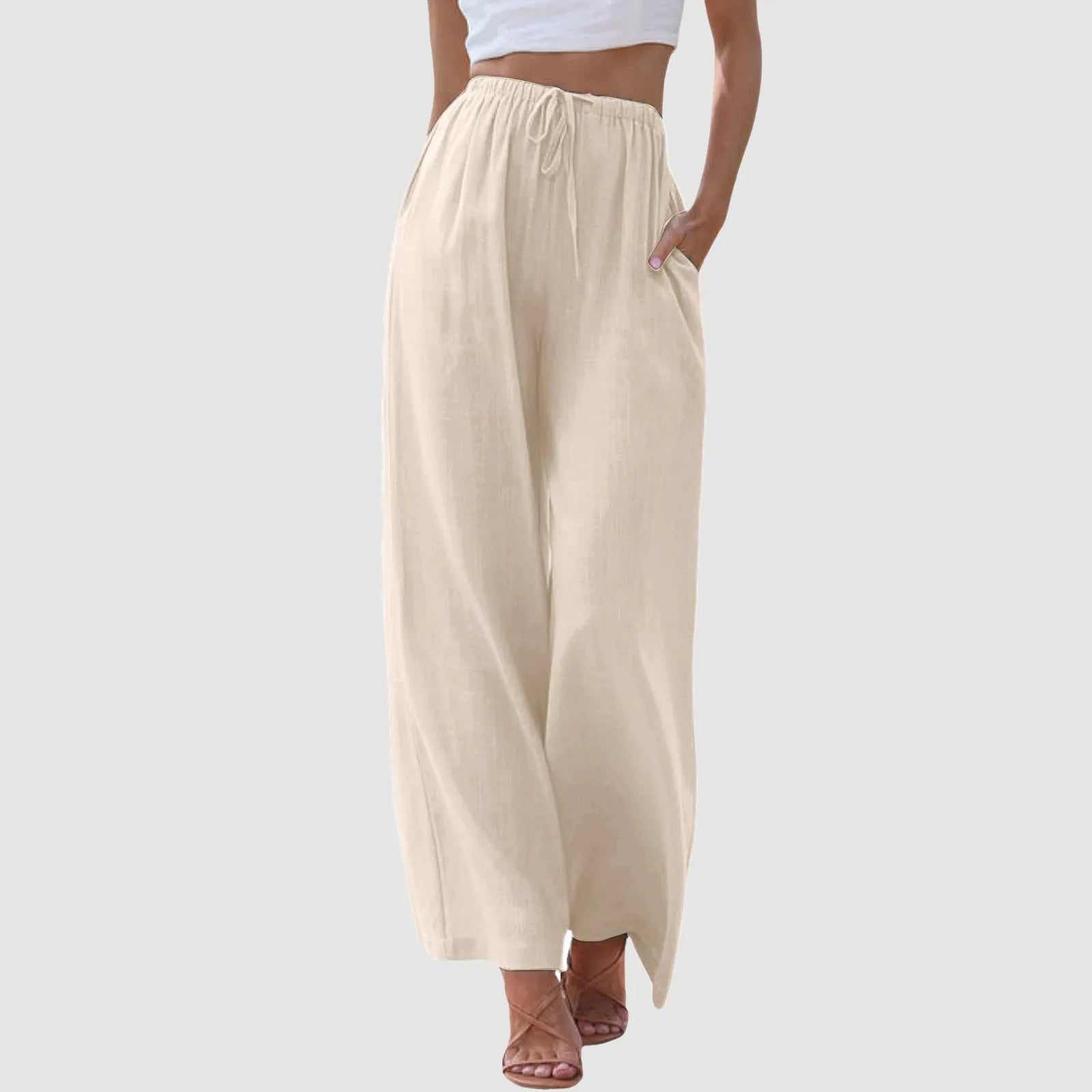Vérae | Pantalon Taille Haute à Jambes Amples