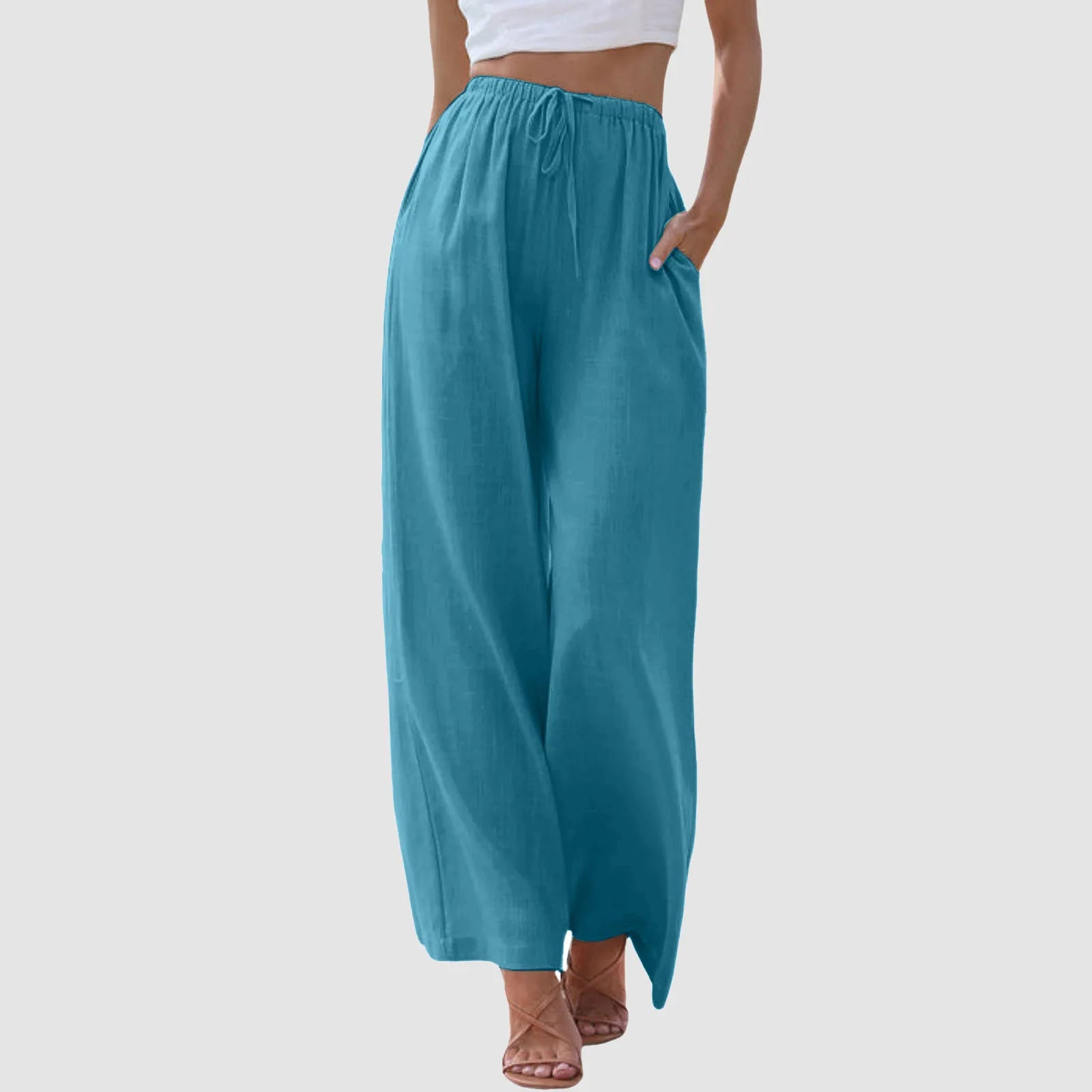 Vérae | Pantalon Confort à Taille Haute et Jambes Amples
