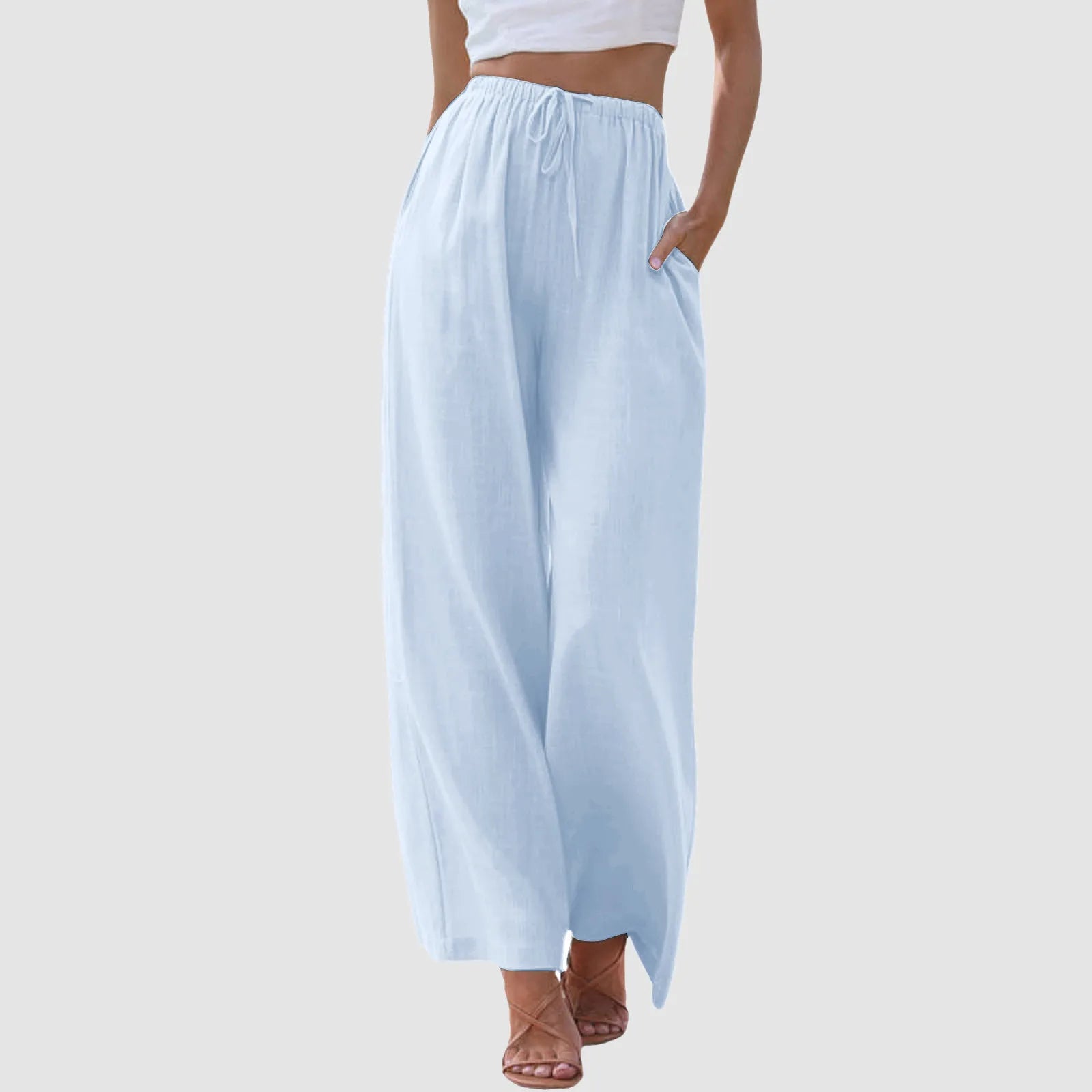 Vérae | Pantalon Taille Haute à Jambes Amples
