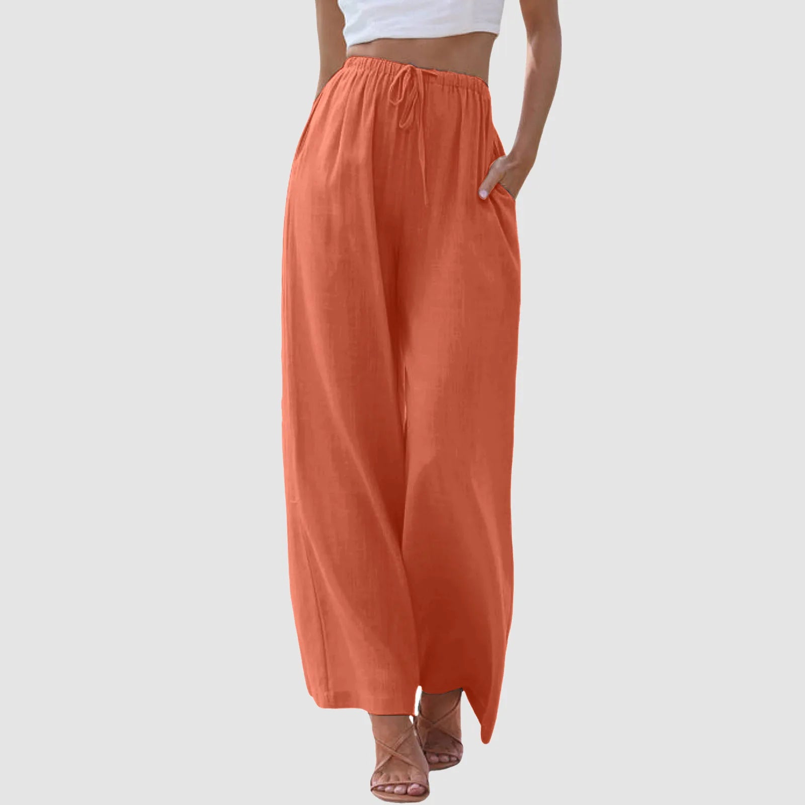 Vérae | Pantalon Confort à Taille Haute et Jambes Amples