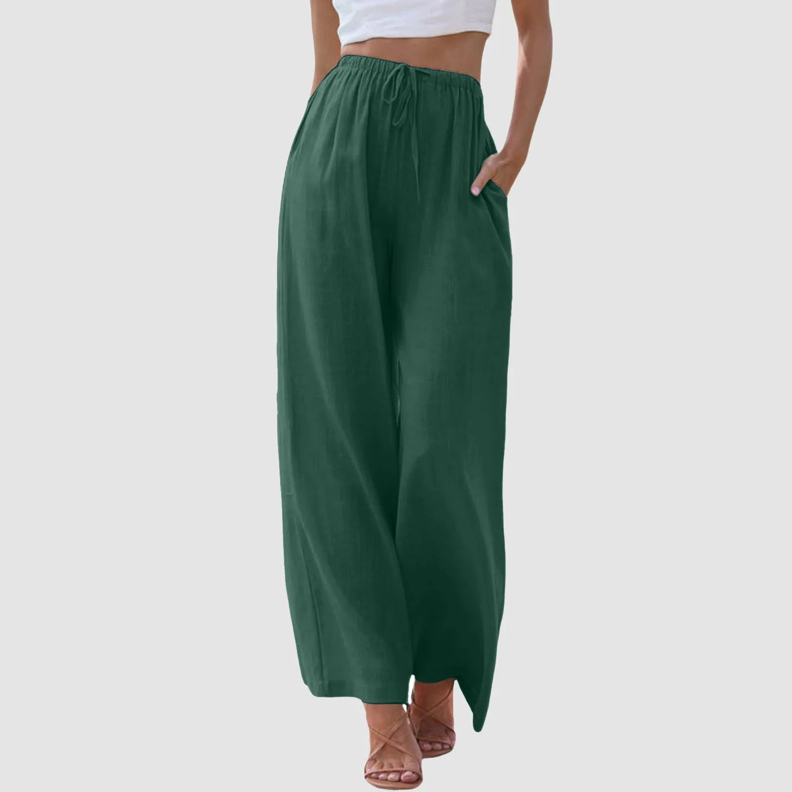Vérae | Pantalon Confort à Taille Haute et Jambes Amples