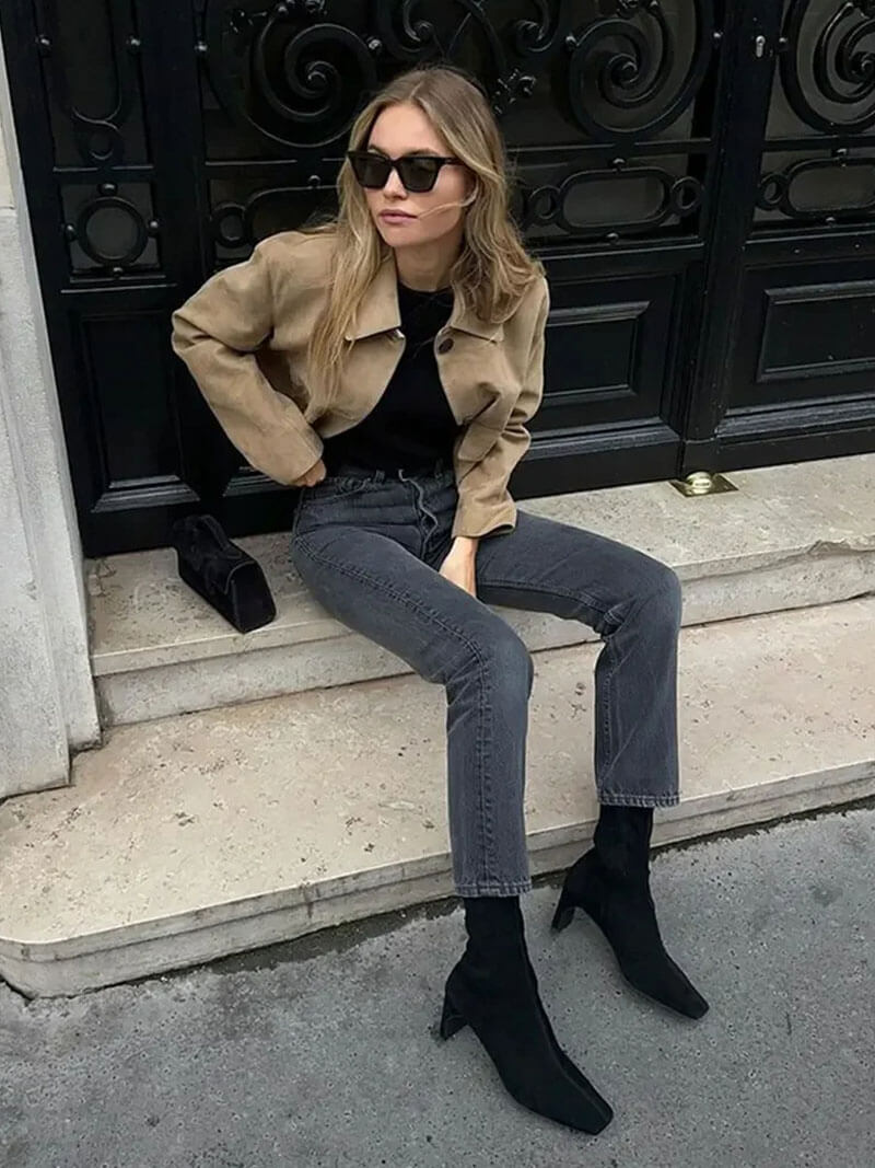 Vérae | Veste en faux daim