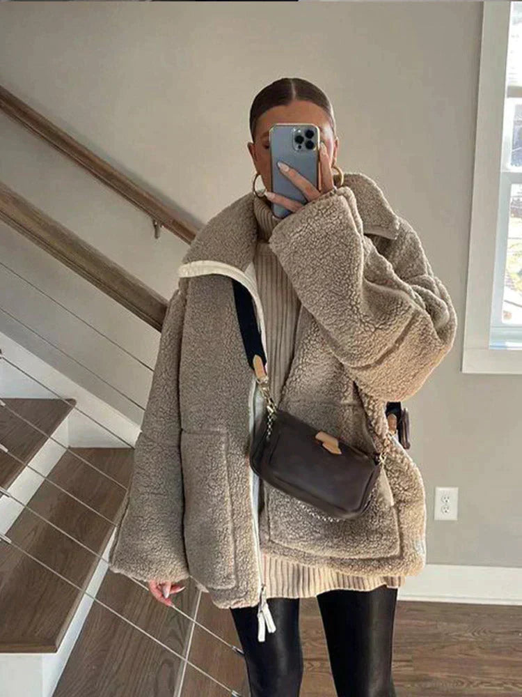 Vérae | Veste en polaire teddy