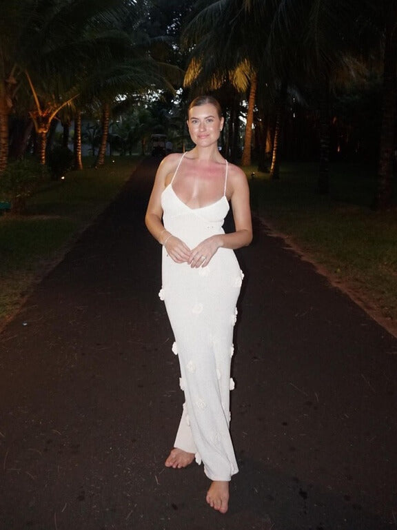 Vérae |  Robe longue avec des roses